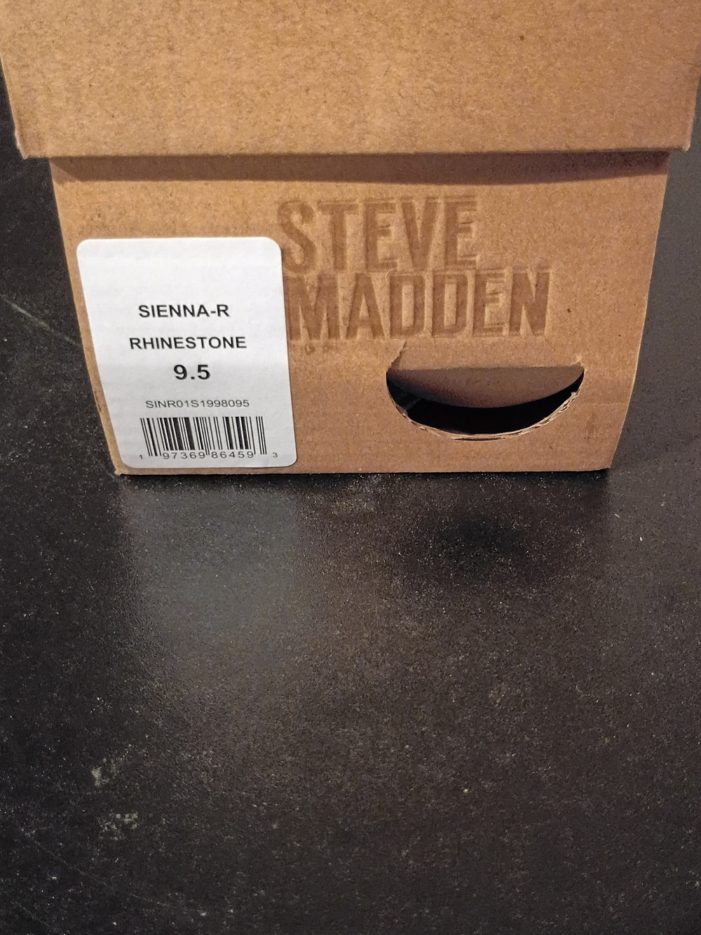 Steve Madden Silver Crystal Embellished Slide Sandals - Picture 5 of 5